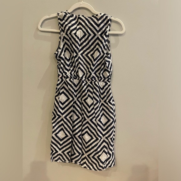 Chevron Aztec Swim Cover up Navy White Sleeveless Small - Picture 4 of 5